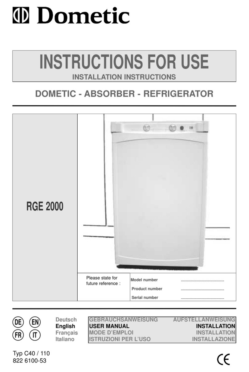 Dometic RGE 2000 User manual