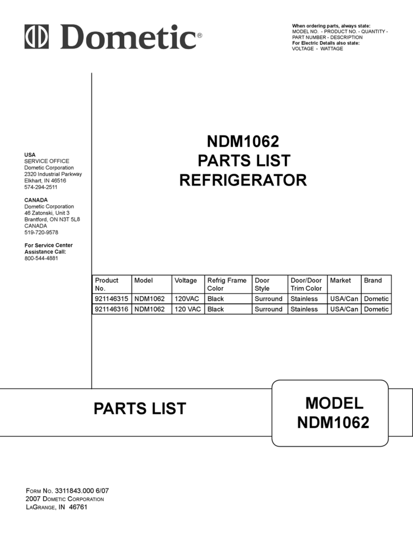 Dometic NDM1062 User manual