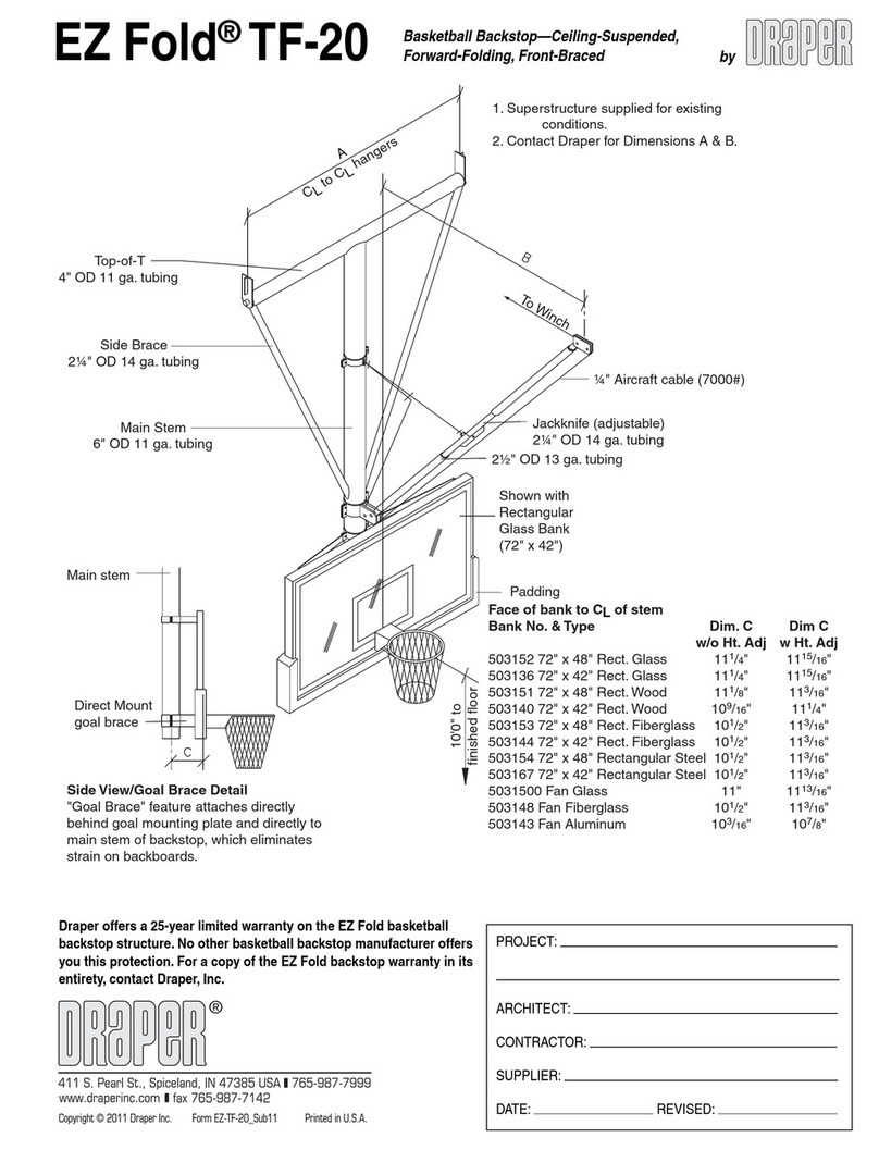 Draper EZ Fold TF-20 Specifications