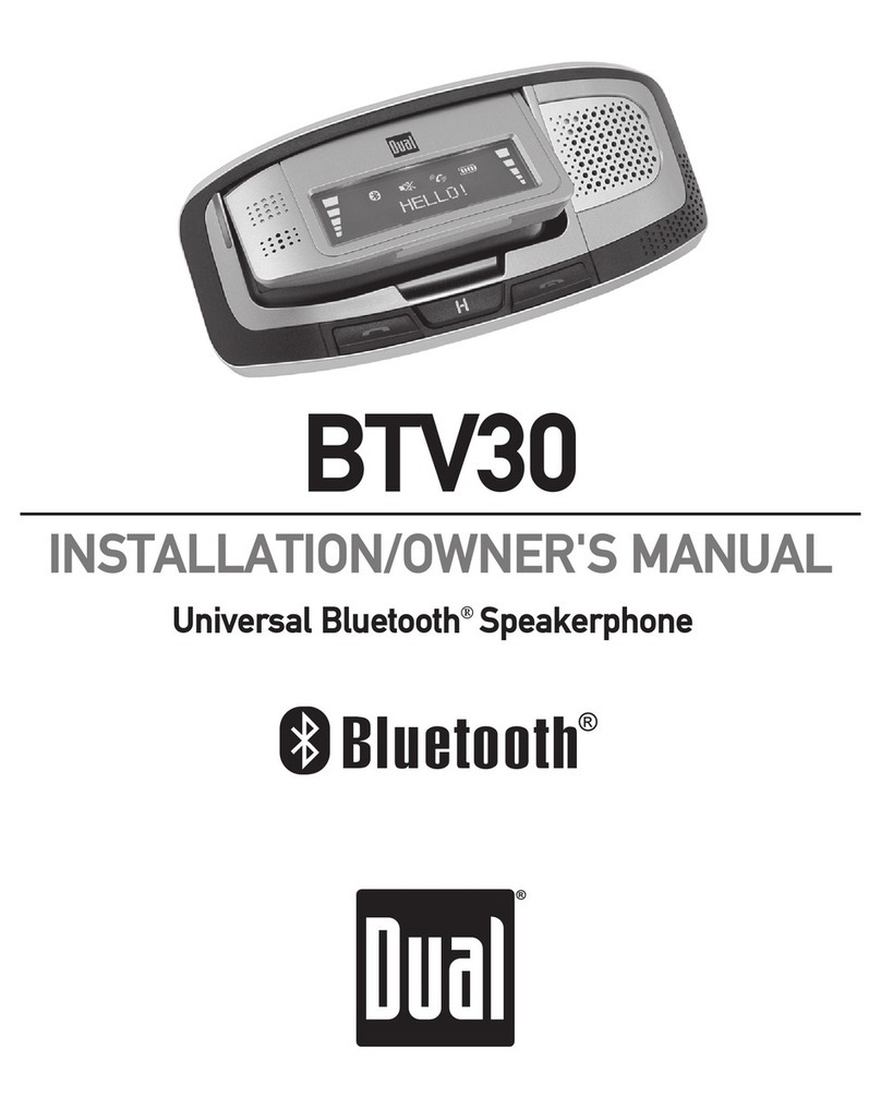 Dual BTV30 Installation & owner's manual