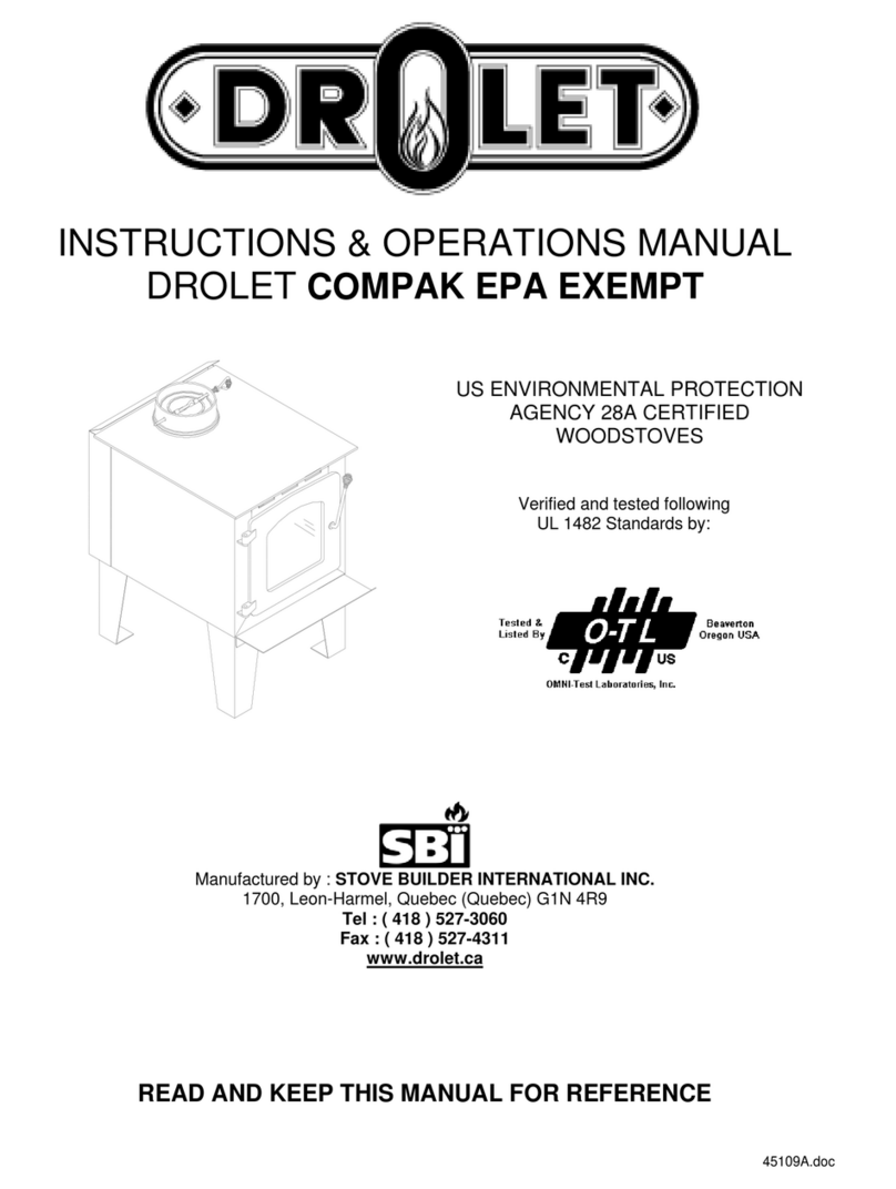Drolet COMPAK EPA EXEMPT DB03060 Installation instructions manual Drolet COMPAK EPA EXEMPT DB03060 Installation instructions manual