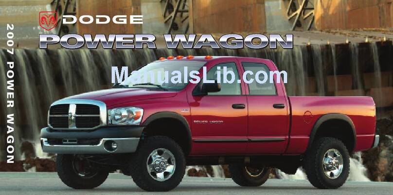 Dodge 2007 Power Wagon owner's manual