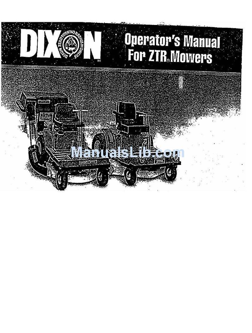 Dixon ZTR Zero Turn Riding Mower User manual