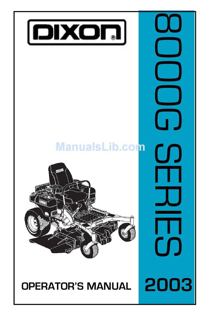 Dixon ZTR 8000G Series User manual Dixon ZTR 8000G Series User manual