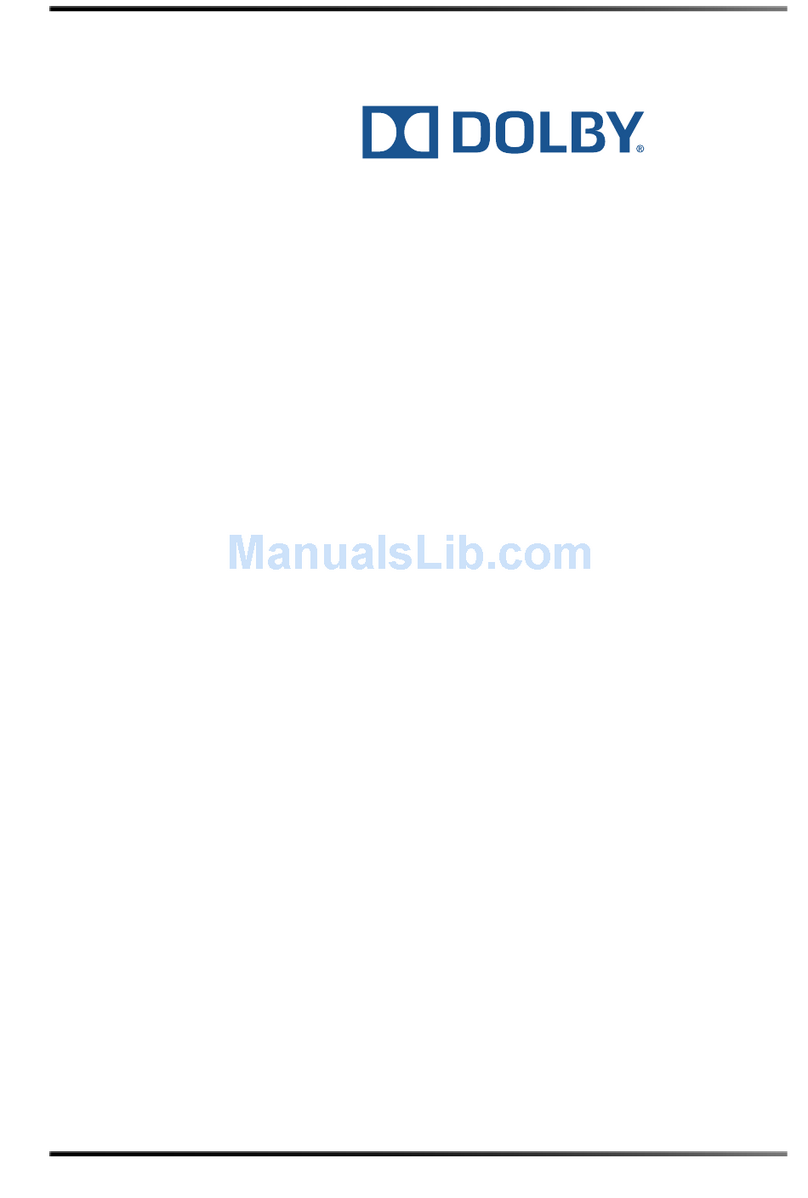 Dolby Laboratories Program Optimizer DP600 User manual