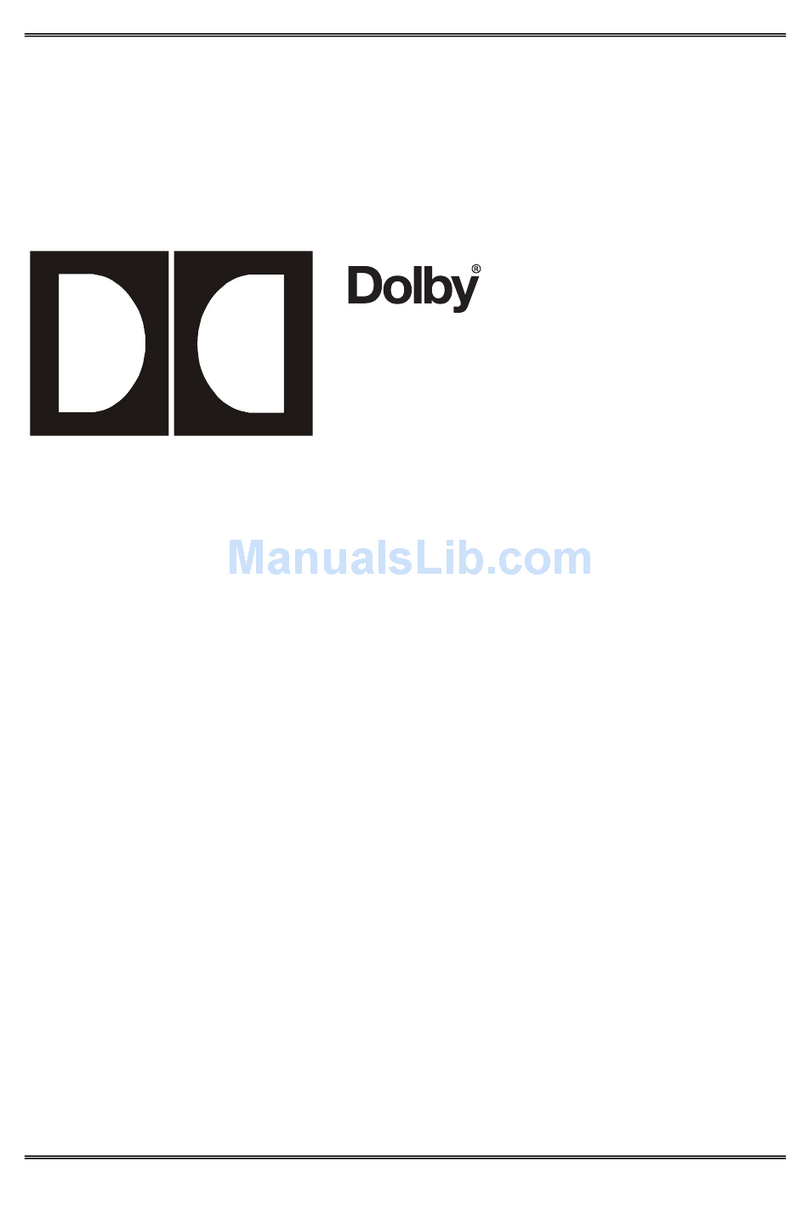 Dolby Laboratories 585 user manual
