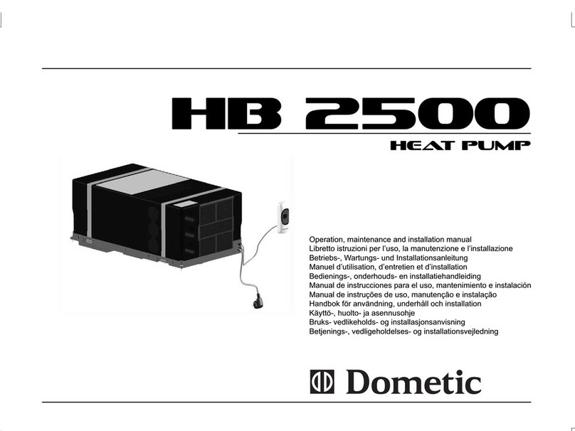 Dometic HB 2500 Operation, maintenance and installation manual