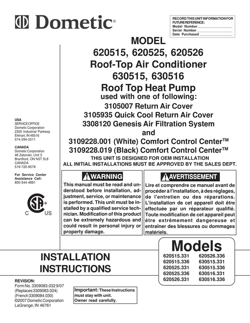 Dometic 620515.331 User manual Dometic 620515.331 User manual