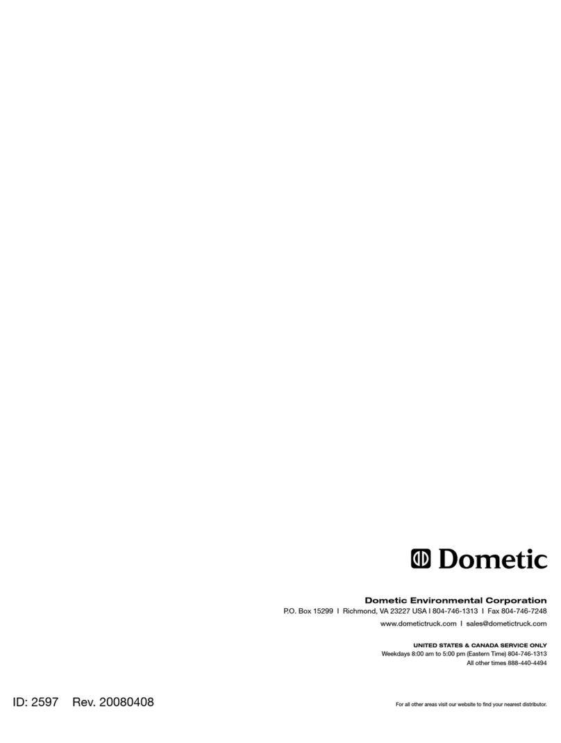 Dometic 2597 Instruction sheet