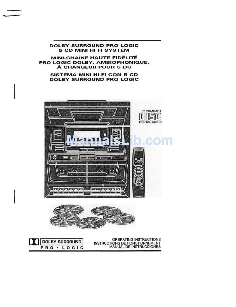 Dolby Laboratories CD Player User manual