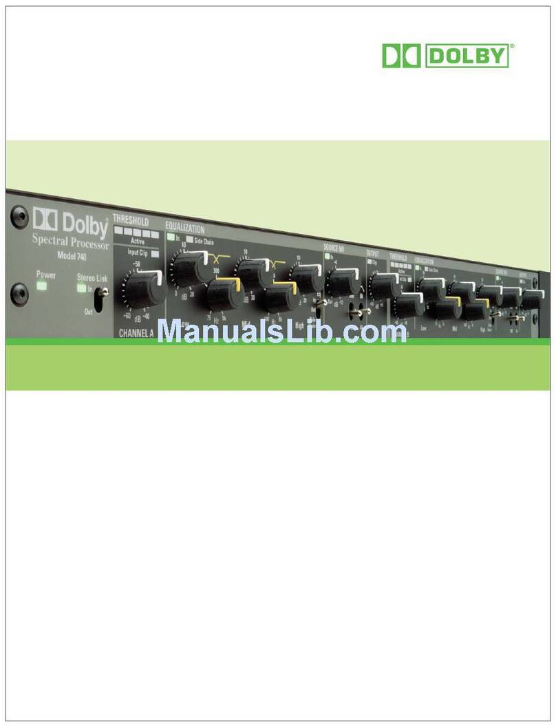 Dolby Laboratories Spectral Processor 740 User manual