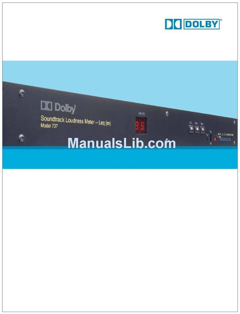 Dolby Laboratories 737 User manual