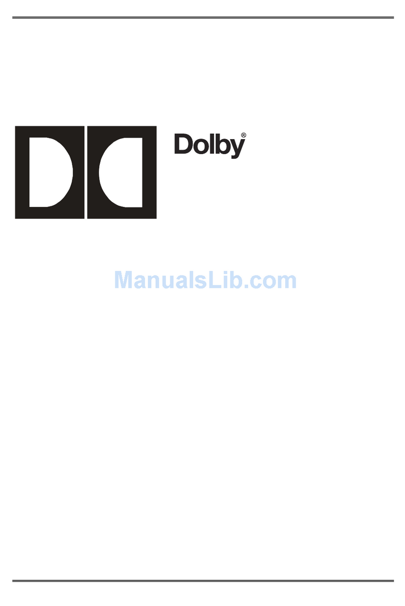 Dolby Laboratories DP564 user manual