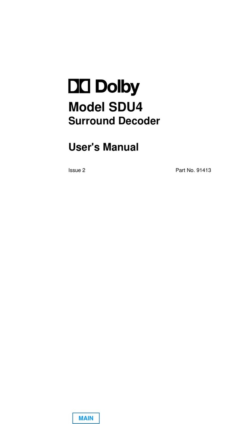Dolby Laboratories SDU4 user manual