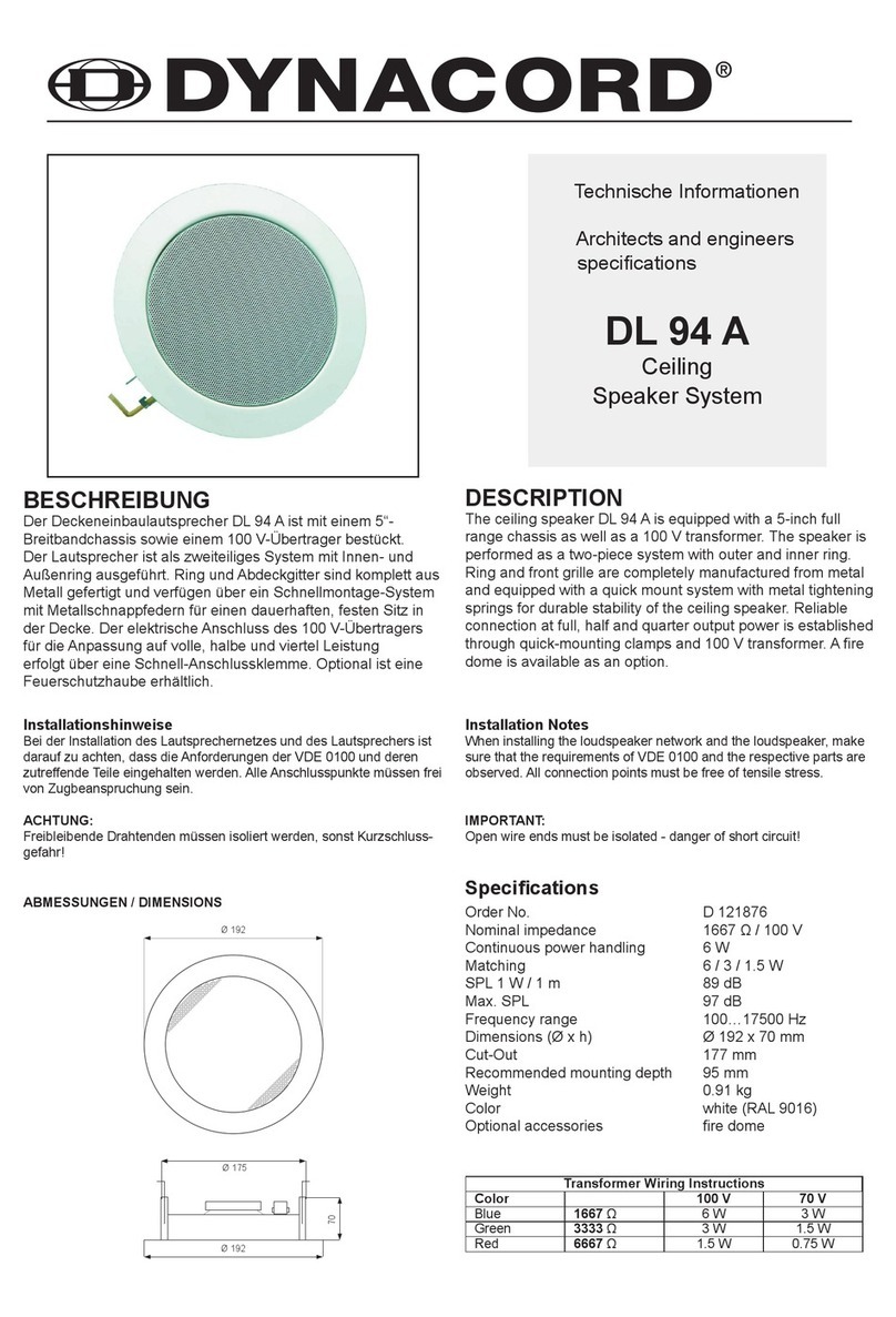 Dynacord DL 94 A User manual