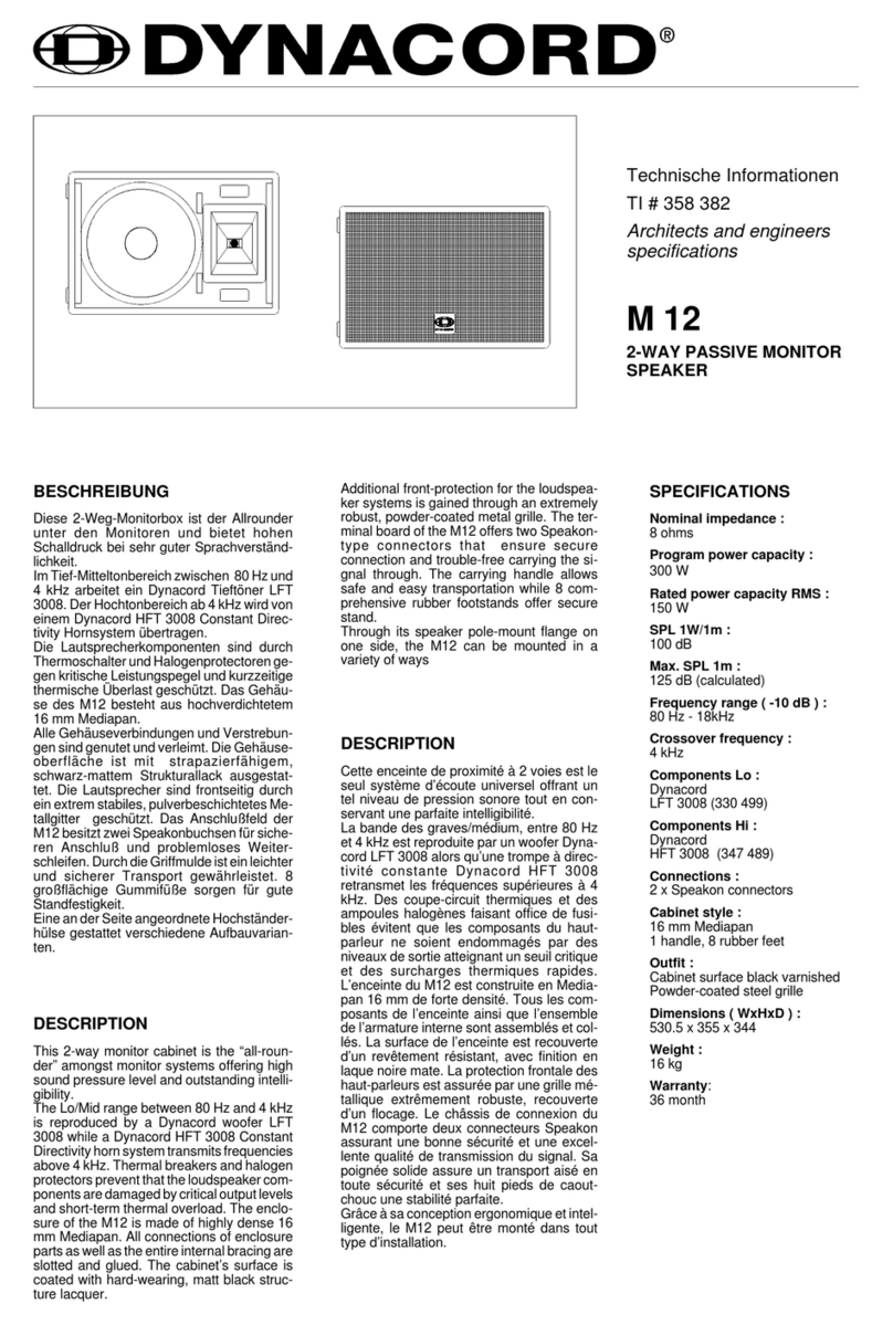 Dynacord M 12 User manual