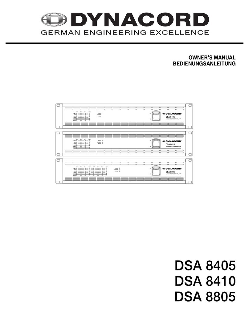 Dynacord DSA 8405 owner's manual