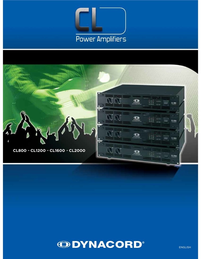 Dynacord CL 800 Specification sheet
