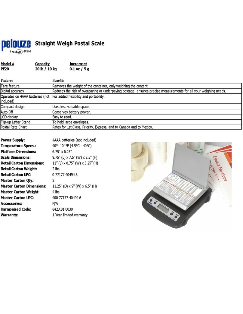 Pelouze Pelouze PE20 Specifications