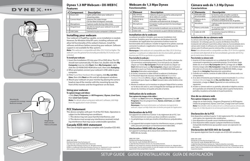 Dynex DX-WEB1C User manual