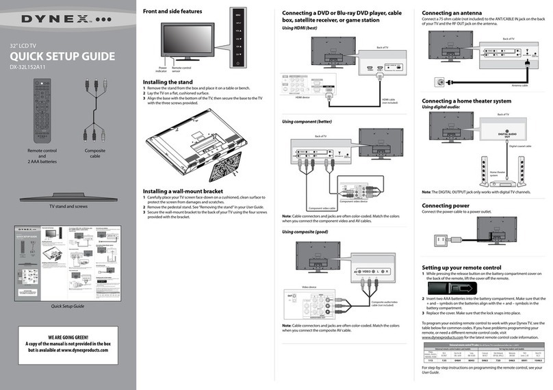 Dynex DX-32L152A11 User manual