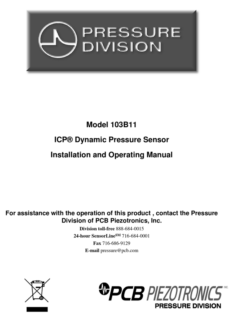 PCB Piezotronics 103B11 Installation and operating manual