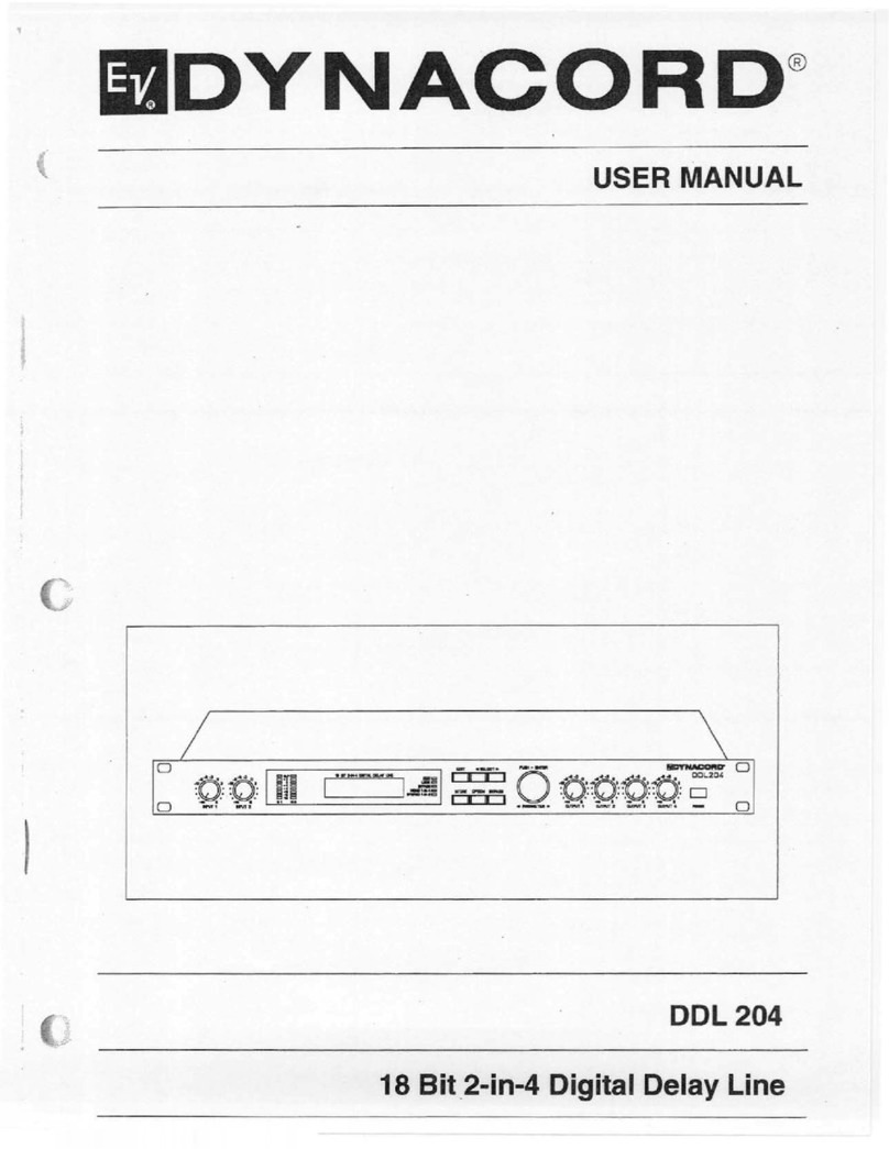 Dynacord 18 Bit 2-in-4 Digital Delay Line DDL 204 user manual