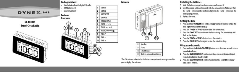 Dynex DX-CLTR01 Quick setup guide