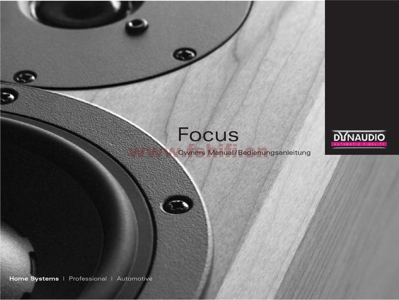 Dynaudio Focus loudspeakers User manual