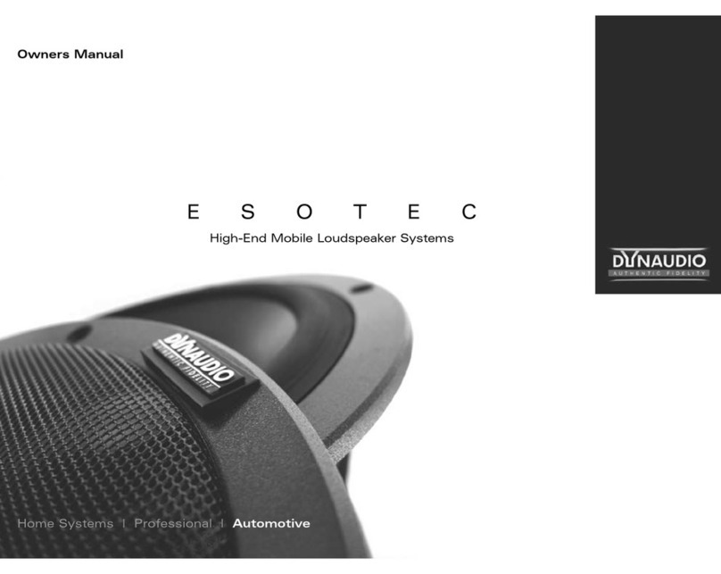 Dynaudio ESOTEC Car Stereo System owner's manual
