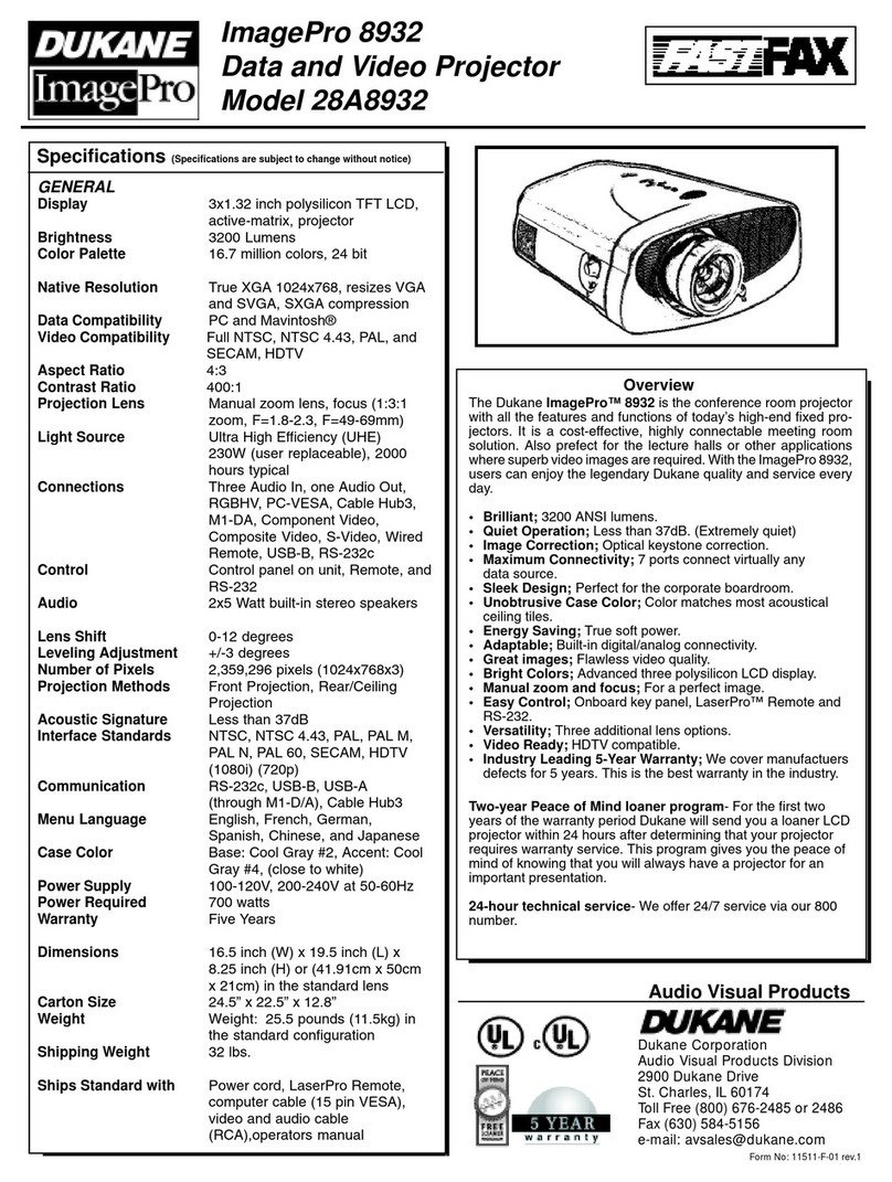 Dukane 28A8932 User manual