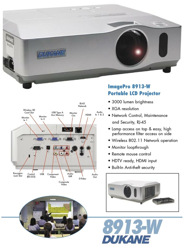 Dukane ImagePro 8913-W Specification sheet