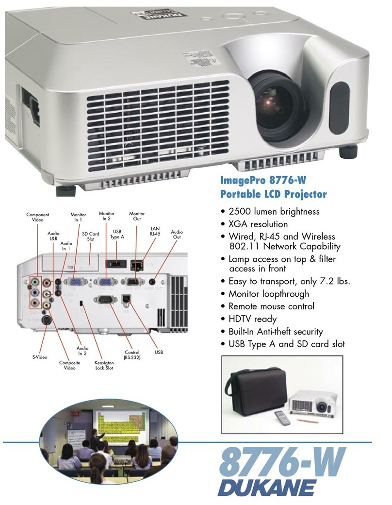 Dukane ImagePro 8776-W Specification sheet
