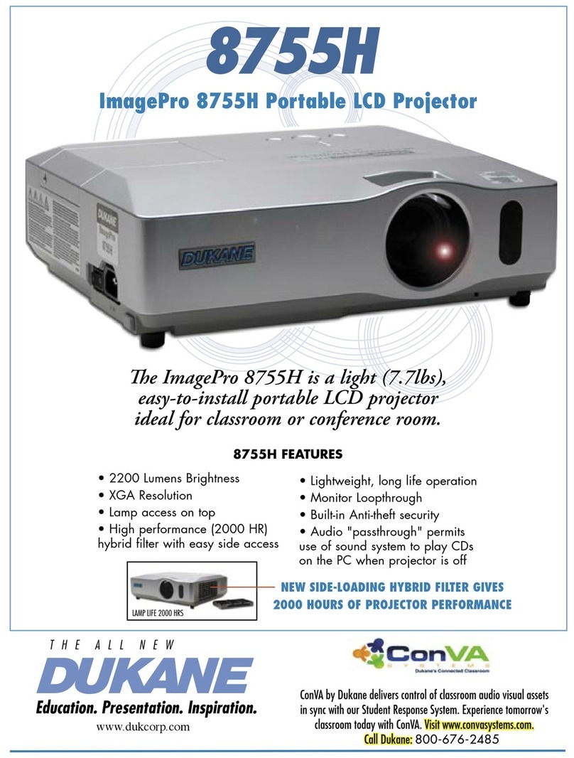 Dukane ImagePro 8755H Specification sheet