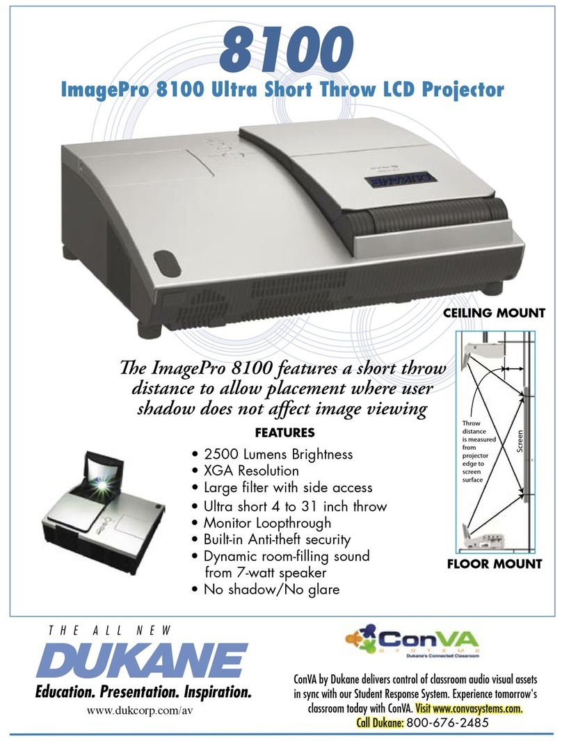 Dukane ImagePro 8100 Specification sheet Dukane ImagePro 8100 Specification sheet