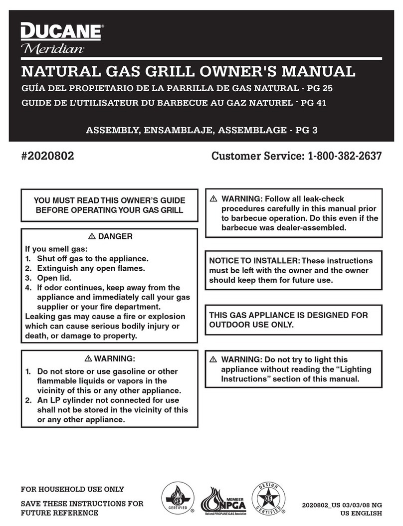 Ducane Meridian 2020802 owner's manual
