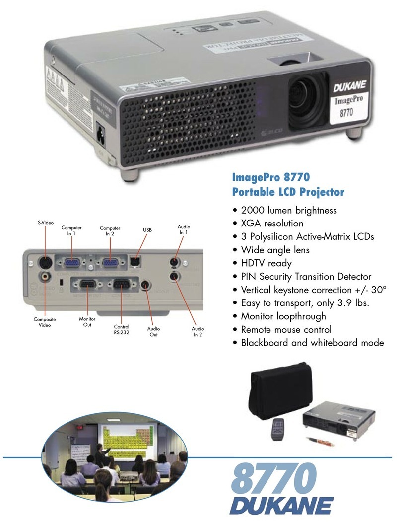 Dukane ImagePro 8770 Specification sheet