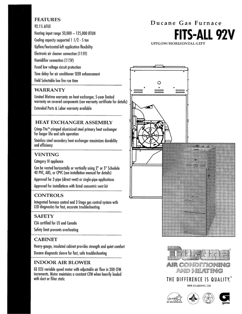 Ducane FITS-ALL 92V Technical specification