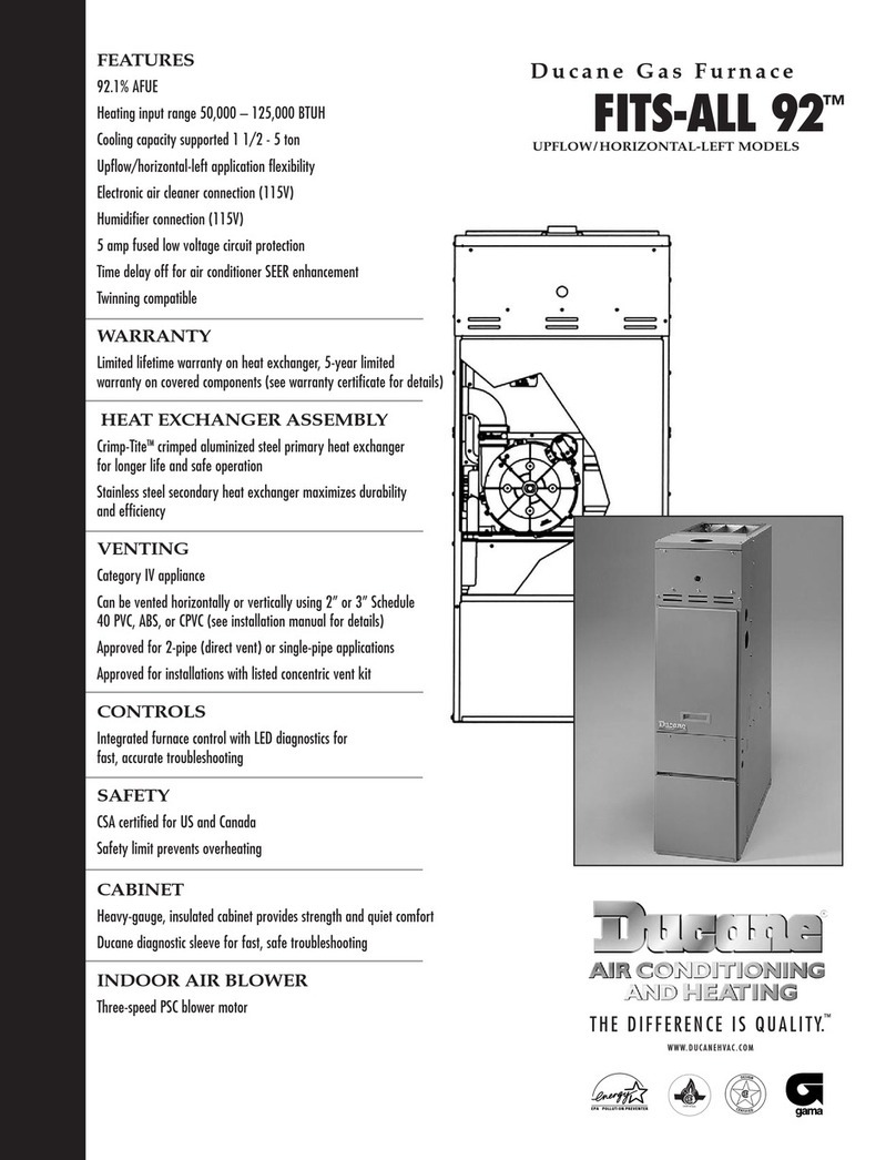 Ducane FITS-ALL 92 Specifications