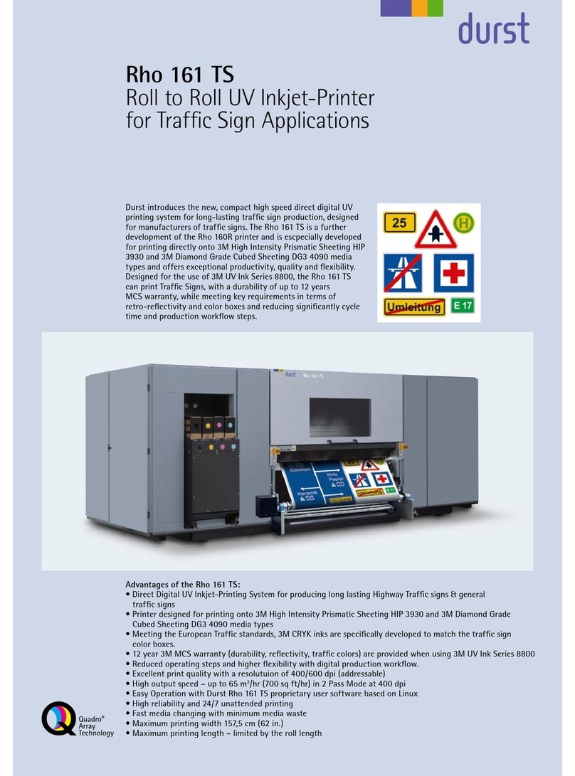 Durst Rho 161 TS User manual