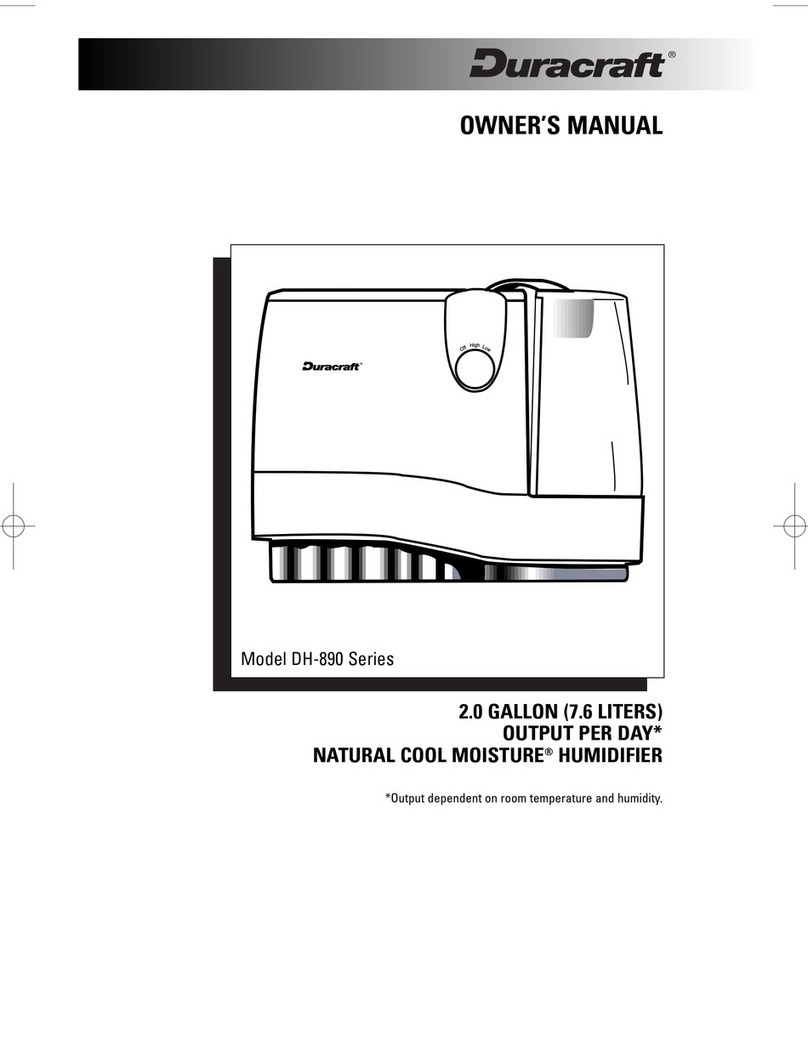 Duracraft DH-890 Series owner's manual