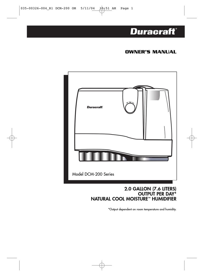 Duracraft DCM-200 Series owner's manual