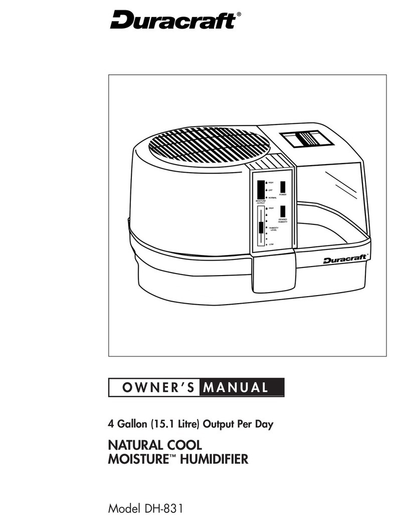 Duracraft DH-831 User manual Duracraft DH-831 User manual