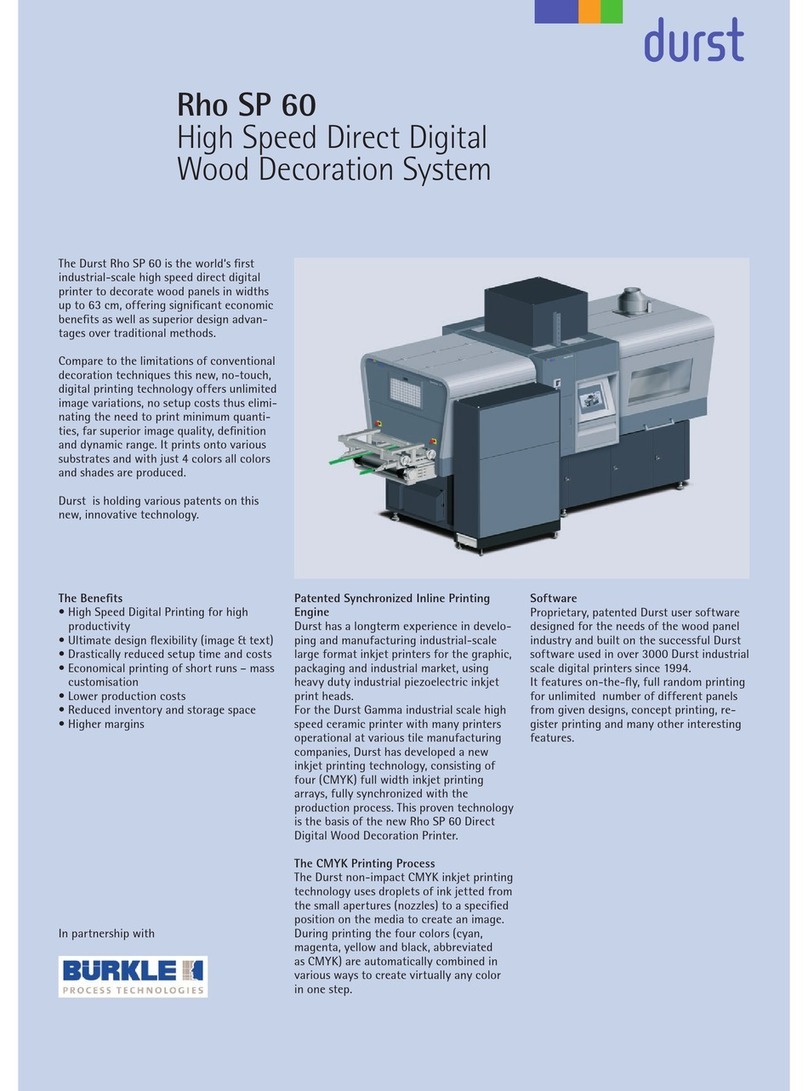 Durst Rho SP 60 User manual Durst Rho SP 60 User manual