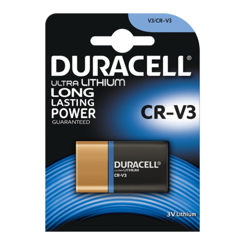 Duracell Lithium/Manganese Dioxide Ultra CR-V3 User manual