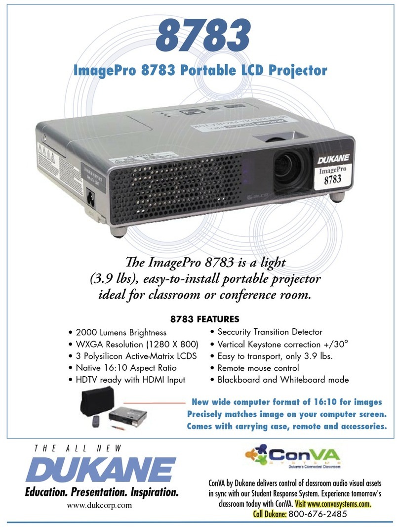 Dukane ImagePro 8783 Specification sheet