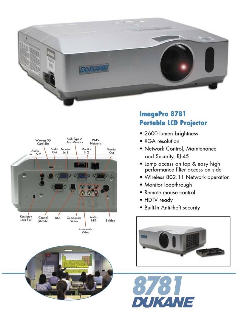 Dukane ImagePro 8781 Specification sheet