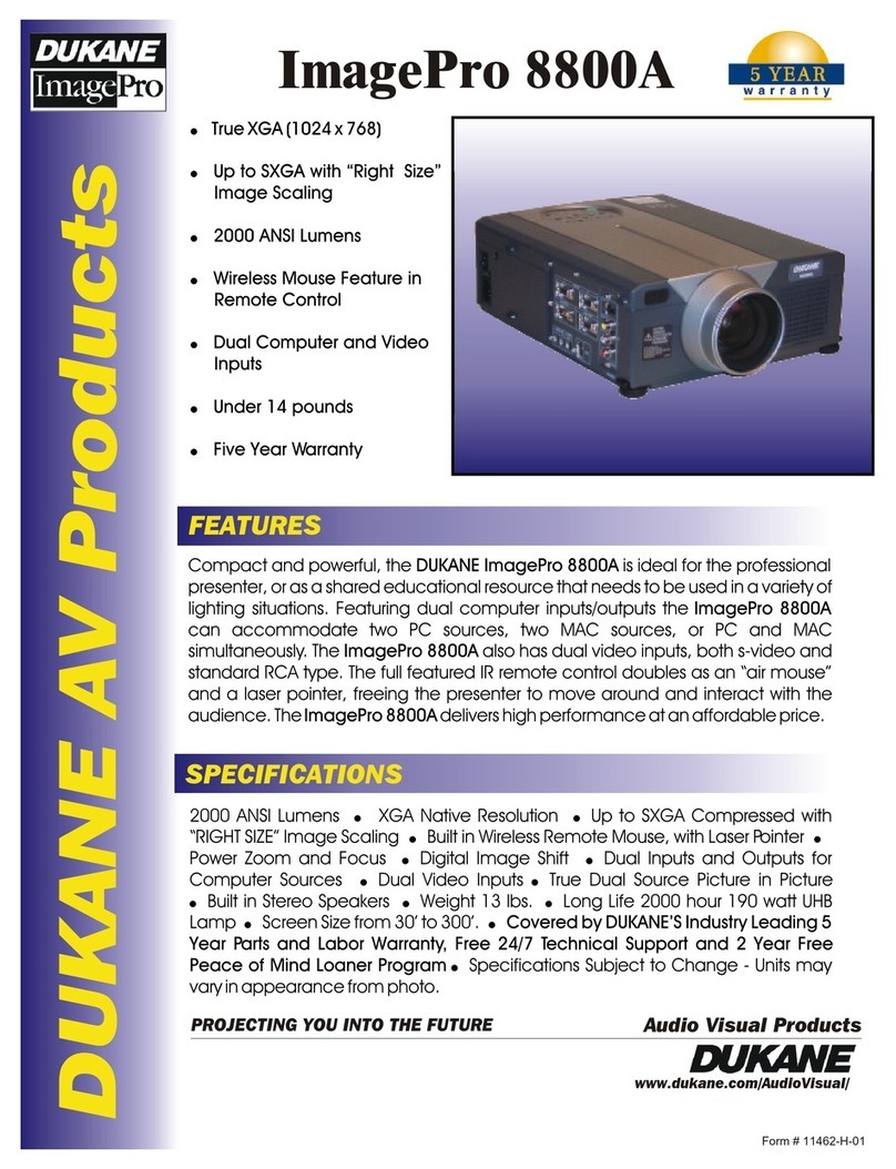 Dukane ImagePro 8800A User manual