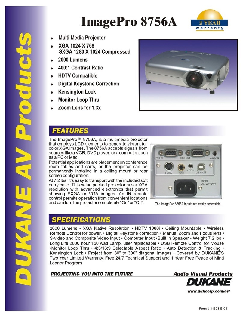 Dukane ImagePro 8756A Specifications