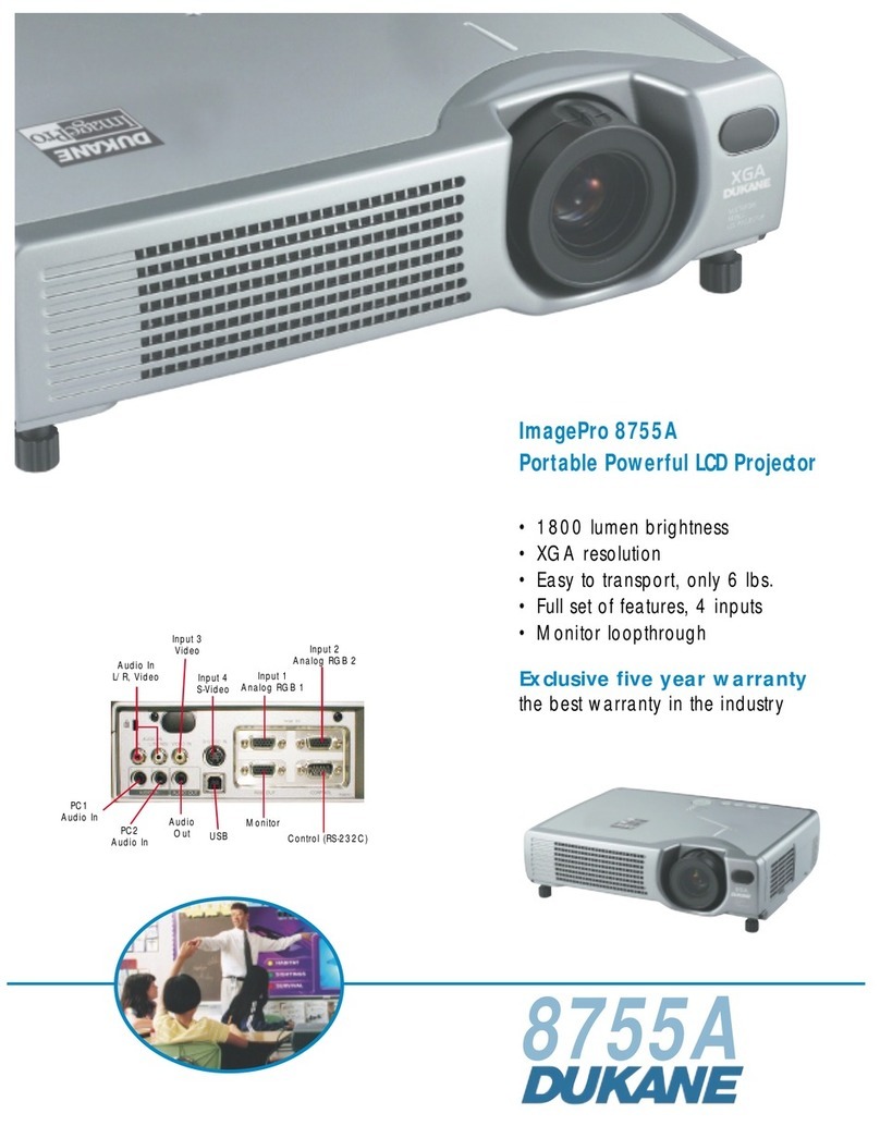 Dukane ImagePro 8755A Specification sheet